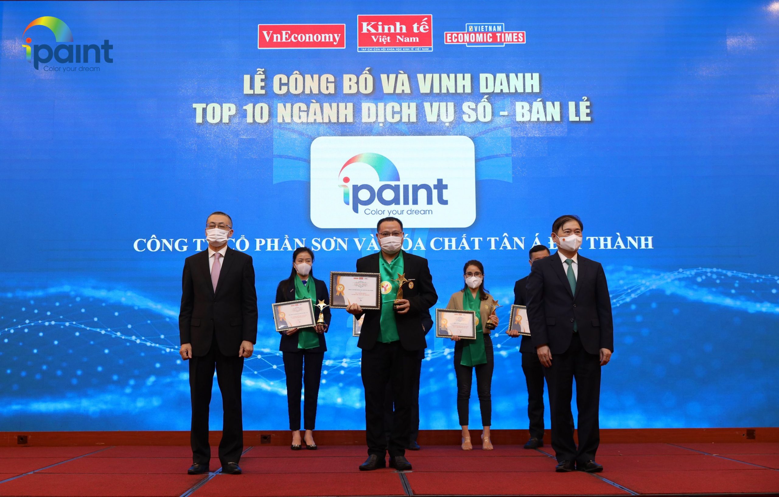 Sơn IPAINT được vinh danh Top 10 Ngành bán lẻ – Thương hiệu mạnh Việt Nam 2021