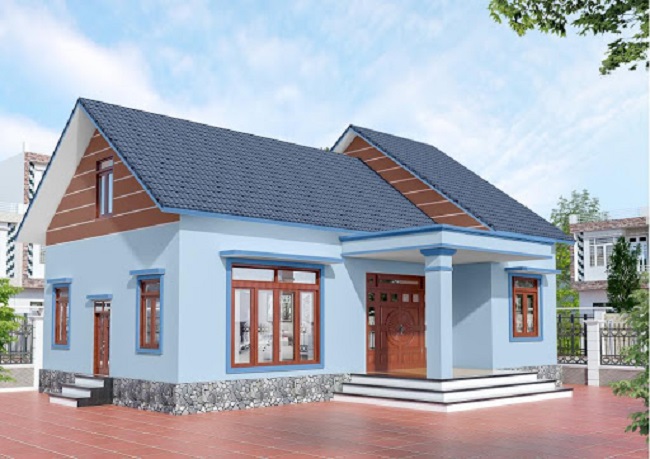 Cách phối màu sơn mặt tiền đẹp cho nhà ở cấp 4