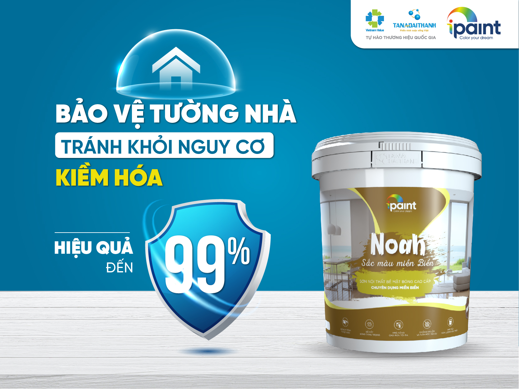 TẠI SAO NÊN DÙNG SƠN NỘI THẤT BỀ MẶT BÓNG CAO CẤP CHUYÊN DỤNG MIỀN BIỂN NOAH?
