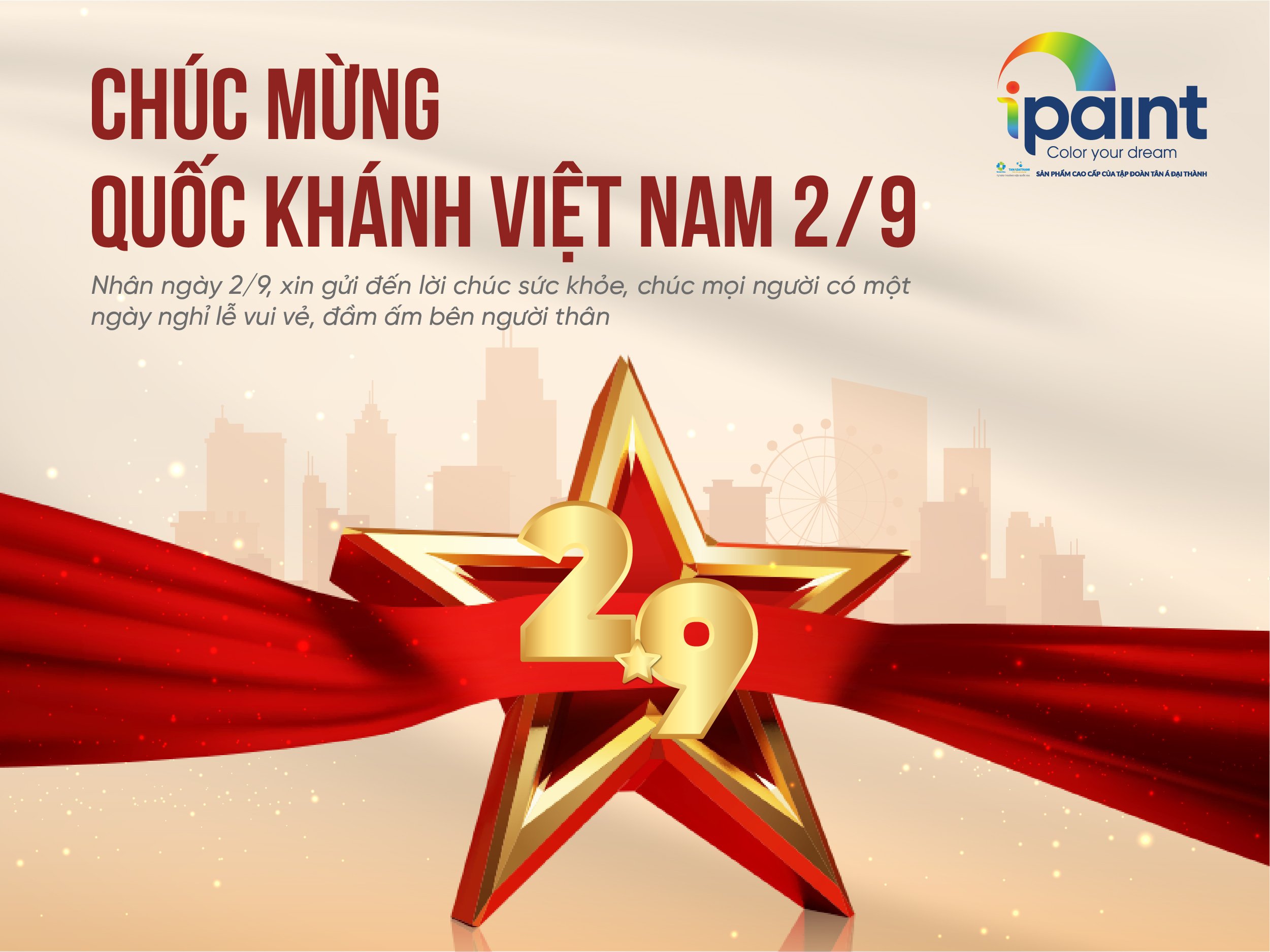 IPAINT CHÀO MỪNG NGÀY QUỐC KHÁNH VIỆT NAM 02/9/1945 – 02/9/2022